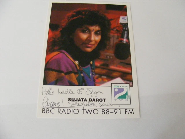 SUJATA BAROT Signed Radio 2 Promo Photo Autograph Radio Presenter