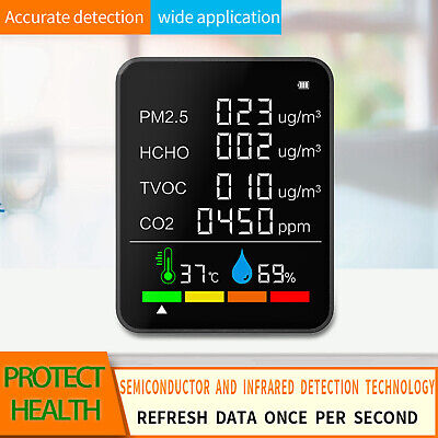In1 Tester qualità dell'aria PM2.5 HCHO CO2 Protocol analyzer monitor di umidità temp 2