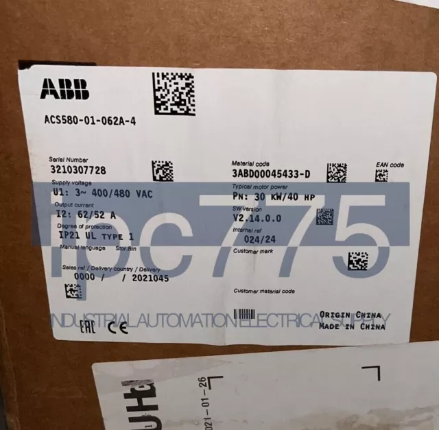 1PC NEW ABB ACS580-01-062A-4 Inverter 22KW