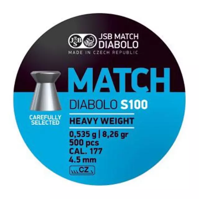 Diabolo JSB Match für Luftgewehr 1 Dose mit 500 Diabolo