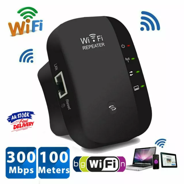 300Mbps WiFi Repeater Wireless Signal Extender Booster AP Range Router AU Plug