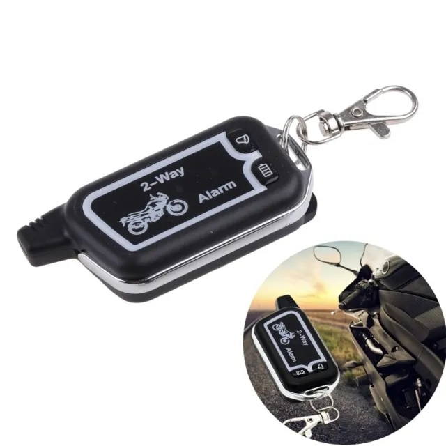 Two Way Motorcycle Alarm System with Remote Control LED Display Warning