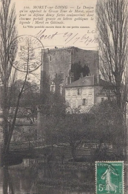 CPA 77 BRIE Env Melun Fontainebleau Montigny MORET-SUR-LOING Le Donjon 1912