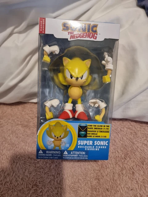 CLASSIC SONIC THE Hedgehog 4" Super Sonic Figure With Spring New ...