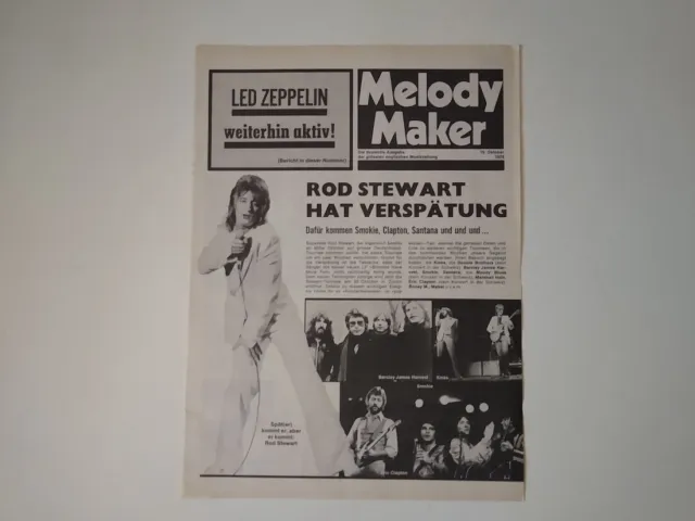 Rod Stewart Kinks Smokie Patrick Moraz Yes Moody Blues clipping Germany 1970s
