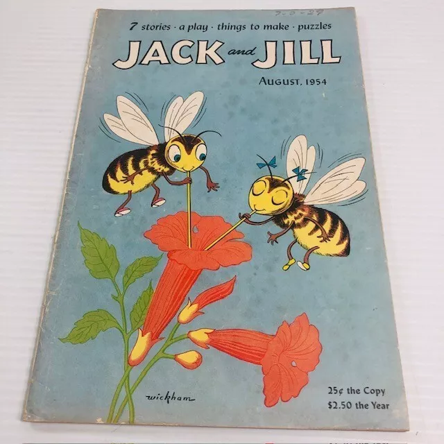 Jack And Jill Magazine August 1954 Complete With Uncut Paper Dolls page