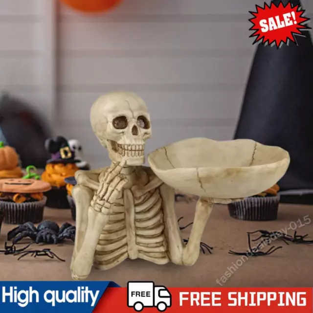 Halloween Skeleton Storage Box Resin Craft Skull Candy Bowl Funny Creative Gifts