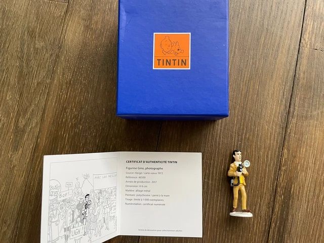 Figurine Tintin – Gino Le Photographe – Pixi 2017 – Boîte Et Certificat