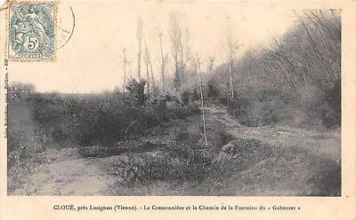 CPA 86 sketchpad pres la cressonniere lusignan and le chemin de la Fontaine du gabour
