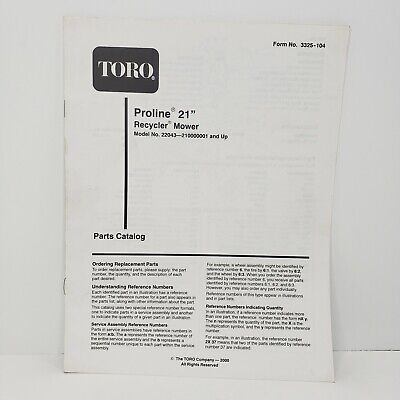 Cortadora de reciclaje original Toro ~ Proline 21" ~ manual del operador 3325-104