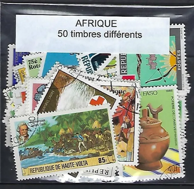 Afrika 50 Briefmarken Unterschiedliche Entwertet Alle Länder