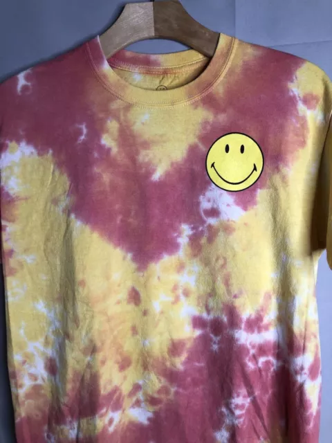 Camiseta Gráfica Smiley World Tie Dye Multicolor Adulto Talla S PEQUEÑA S/S 2