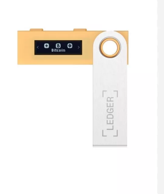 Ledger Nano S  Cryptocurrency Hardware Wallet - Yellow