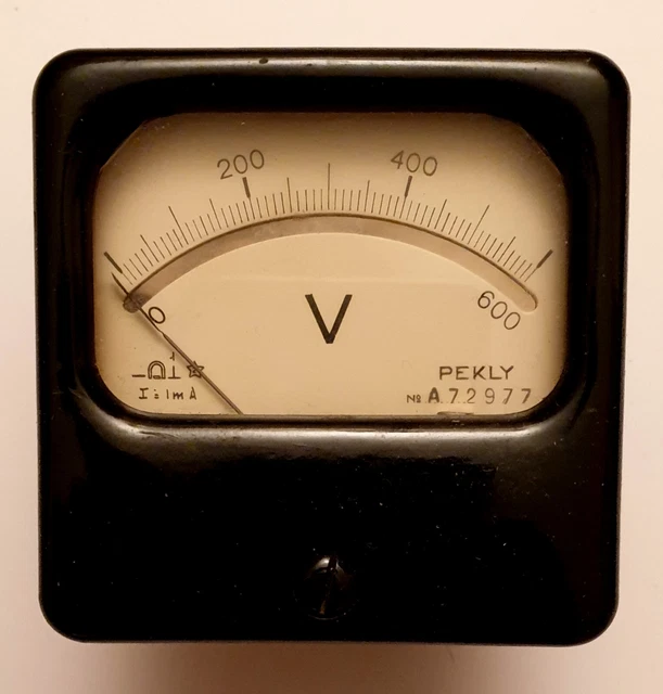 Galvanometro PEKLY - Voltometro 600v Completo Scala 2000 Ohm / Volt