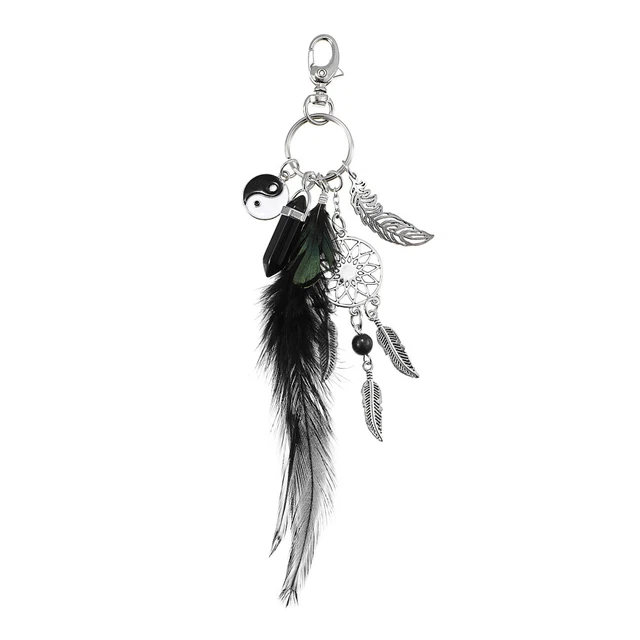 Winomo Taichi Quaste Legierung Keychain für Frauen Hängen Dreamcatcher