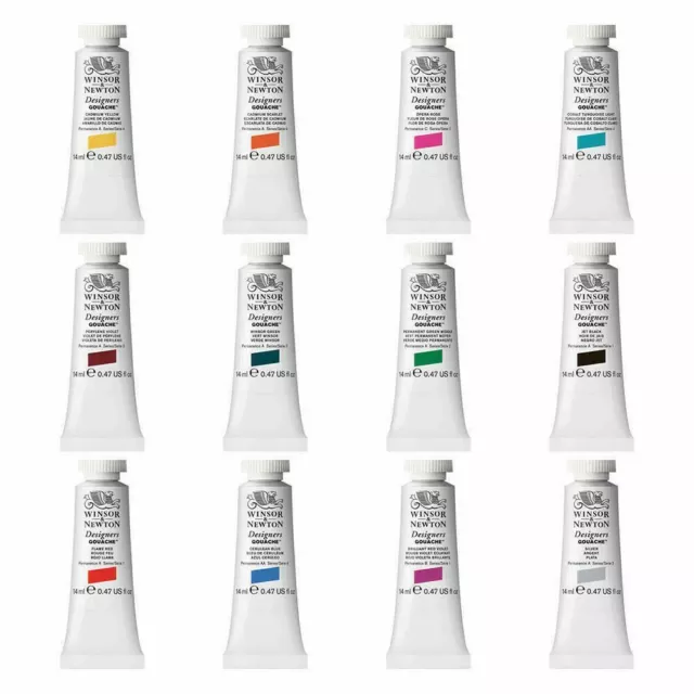 Winsor & Newton Designers Gouache Tube - All Colours  - 14ml & 37ml 2