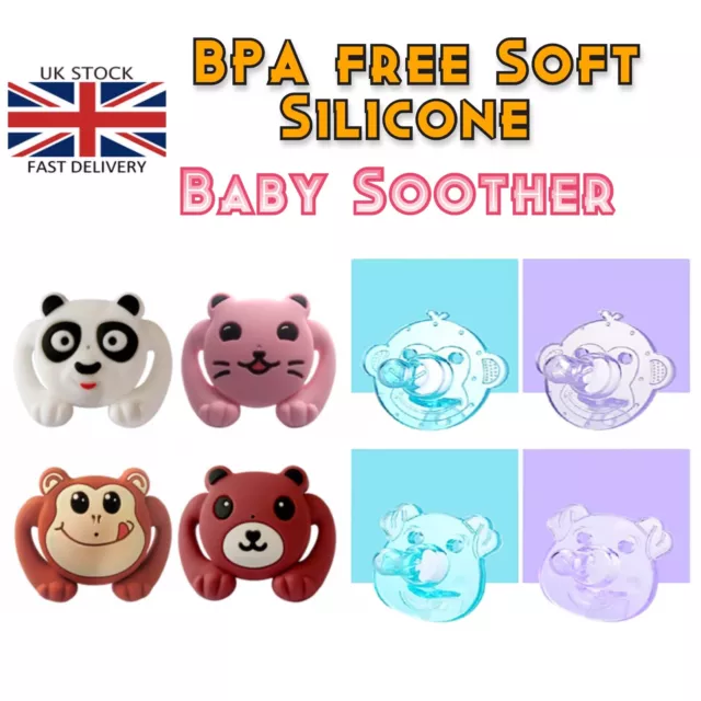 Soft 100% Silicone Flexible Orthodontic Baby Dummy Pacifier Teat Nipple Soother