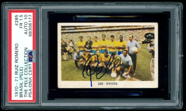 Pelé Collection SIGNED 1970 Editorial Ruiz Romero #285 PSA 1.5 PSA/DNA 10 Pele