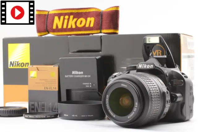 [Near MINT in BOX] Nikon D3100 BLACK 14.2MP Digital SLR 18-55mm f/3.5-5.6G JAPAN
