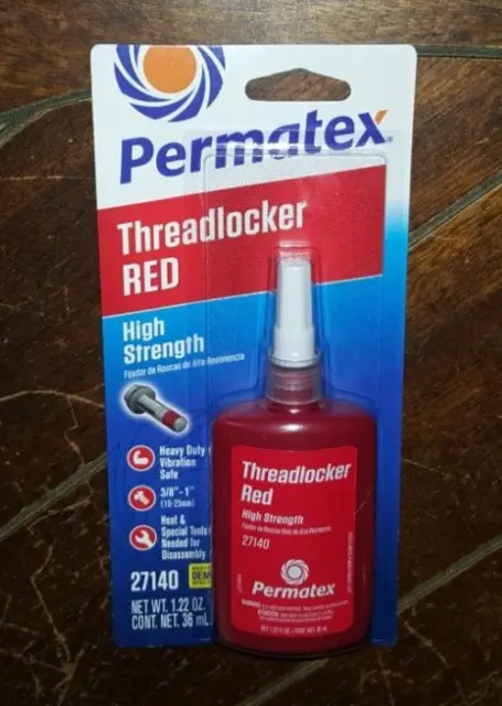 Permatex ~High Strength~ Threadlocker Red (1.22 fl. oz. Bottle) Item #27140