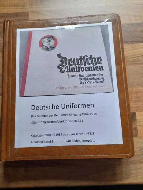 Deutsche Uniformen 240 Sammelbilder komplett, auf Original-Blättern