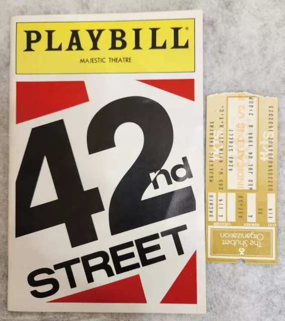 42nd Street Playbill (Majestic Theatre) July 4th 1984 2pm ticket incl. vo2 no10