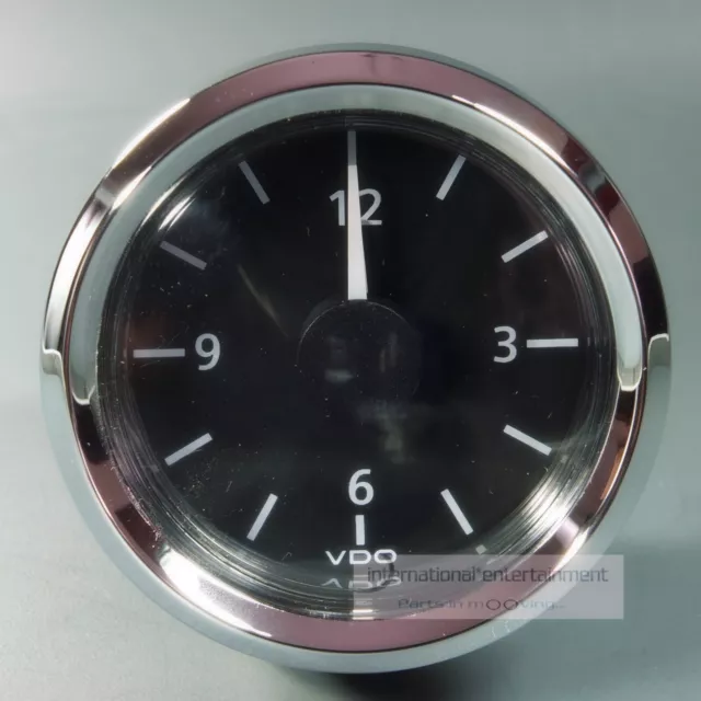 Vdo Quarz Uhr  -    Clock  Auto + Marine  12V  Zifferblatt  Dreikant  Chromring