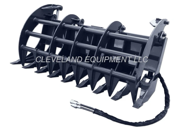 NEW 84" CID EXTREME-DUTY GRAPPLE RAKE ATTACHMENT w/ TEETH - Skid Steer Loader 7' NEW 84" CID EXTREME-DUTY GRAPPLE RAKE ATTACHMENT w/ TEETH - Skid Steer Loader 7'