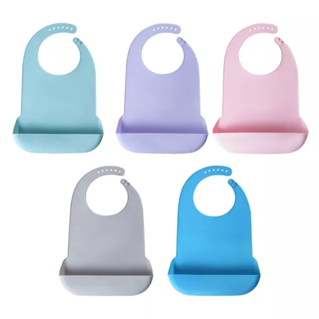 Adult Silicone Bib Feeding Apron Waterproof Eating Bib for Clean and Easy Dining