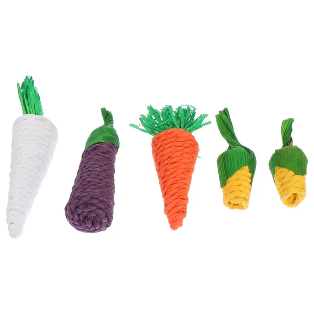 5pcs guinea pig spielzeug künstliche karotten hamster käfig zubehör