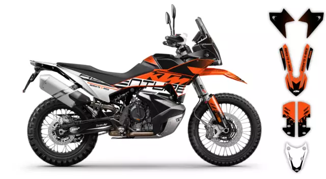 KTM ADVENTURE 2023-2024 790 R 890 R Adesivi decalcomanie grafiche rally