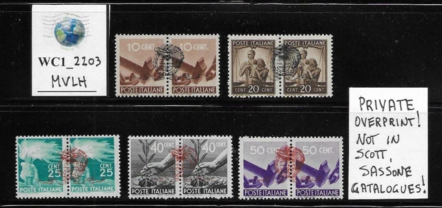 WC1_2203 TRIESTE FTT. Rare 1948 privately issued set. Not in Scott/Sassone. MVLH