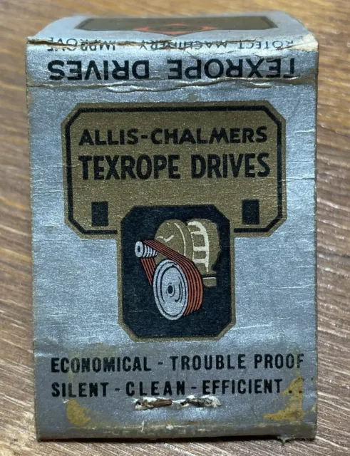 Vintage Allis-Chalmers Texrope Drives Tractors Matchbook Cover Astoria Oregon