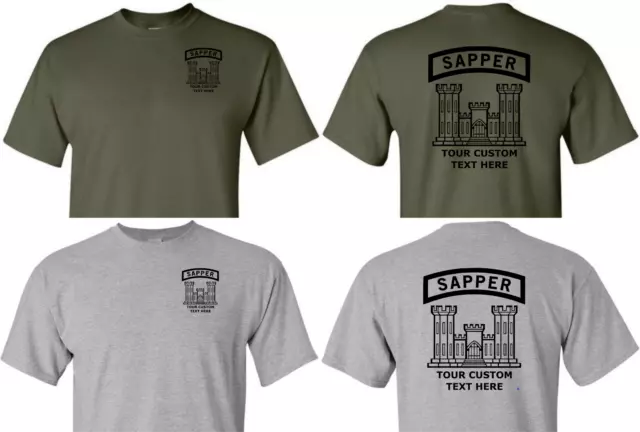 US Army SAPPER shirt, Combat Engineer Shirt, Custom Performance Shirt