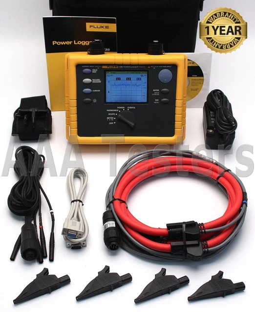 Fluke 1735 Trois Phase Puissance Enregistreur Analyste 10.24 KHZ