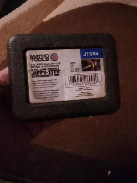 Matco Tools 4 Pc Jiffy-Tite Round Low Profile Disconnect Set JTSR4