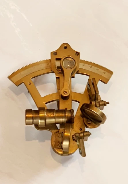 Alte Marine Instrument Sextant Navigation  Teleskoplinse Sextanten
