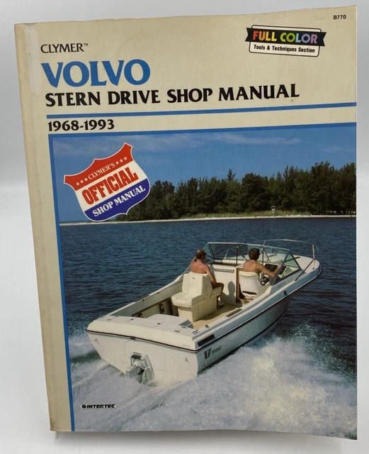 CLYMER VOLVO MARINE Stern Drive Shop Manual 19681993 B770 52.55