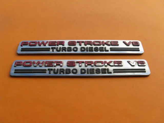 03 04 Ford F-250 F-350 Power Stroke Turbo Diesel V8 Side Emblem Logo Badge 34193