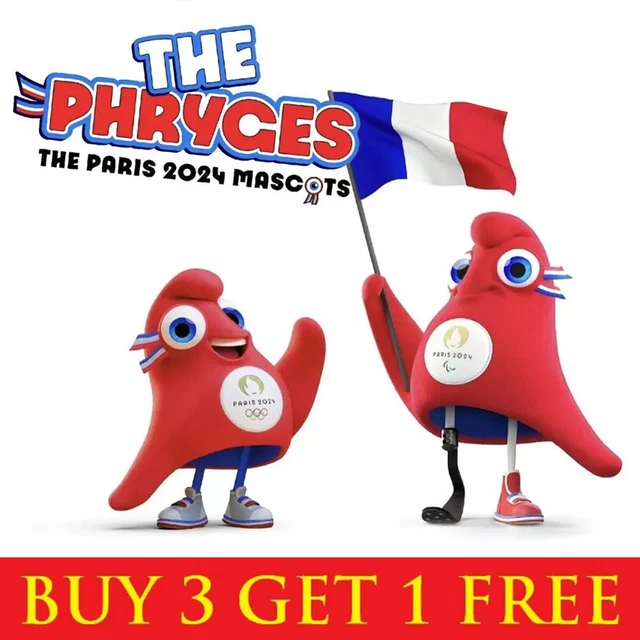 PARIS 2024 OLYMPICS The Phryges Mascot Cute Soft Stuffed Plush Doll Toy