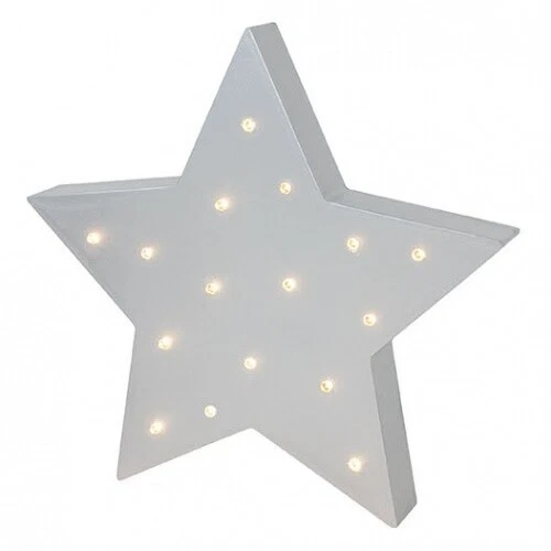 Luz Led Estrella De Madera Gris - Jabadabadu
