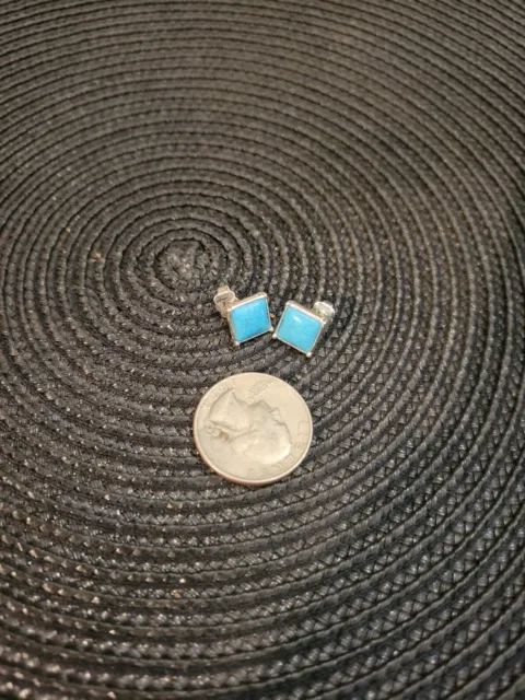 American Indian Earrings Sterling Silver And Turquoise