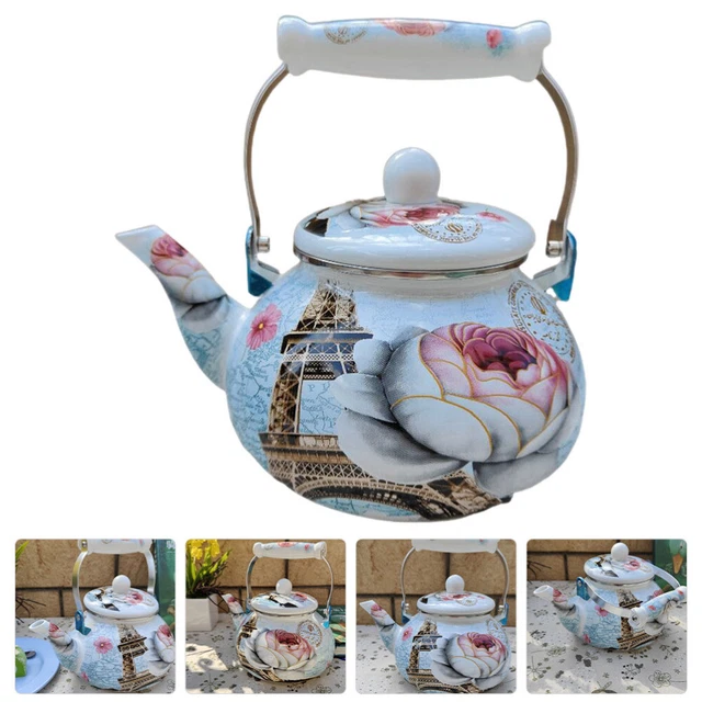 Tetera Esmalte Estufa Top Caldera Vintage Decorativa Agua Caldera Café Caldera