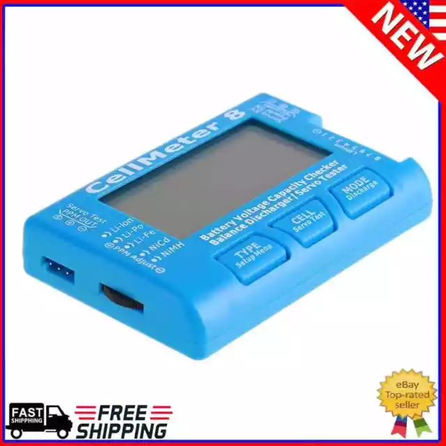 Battery Capacity Checker CellMeter 8 Servo Tester with LED Backlight