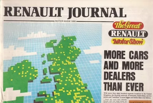 Renault Journal Motor Show 1980 UK Market Sales Brochure 4 5 14 18 Fuego 20 30