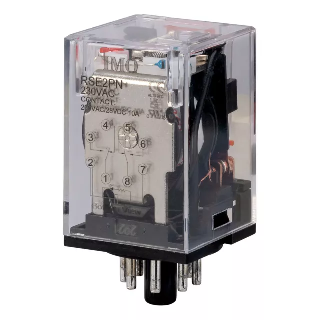 IMO RSE2PN230AC Ind Relay 8 Pin Plug In 2 Pole