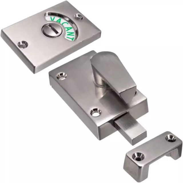 Door Lock Indicator, Zinc Satin Nickel Bolt Door Lock Indicator Bolt Vacant/Enga
