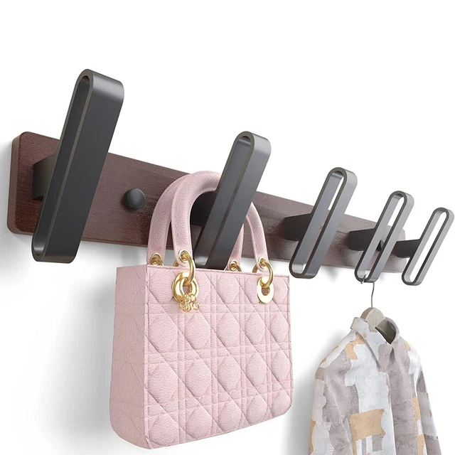 Rustic Coat Hook Rack Wall Mounted 17" Coat Hooks for Hanging Coats Hat Bag