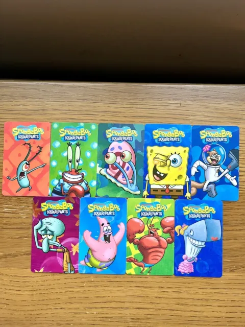 SpongeBob SquarePants full set arcade cards collectible x9