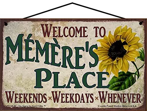 Welcome to Memere's Place Sign Sunflower Mother's Day Gift Grandma Grandmother